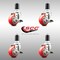 Service Caster 3 Inch 316SS Red Poly Swivel 1-5/8 Inch Expanding Stem Caster Set Brake SCC SCC-SS316EX20S314-PPUB-RED-TLB-158-4 - alternate 4